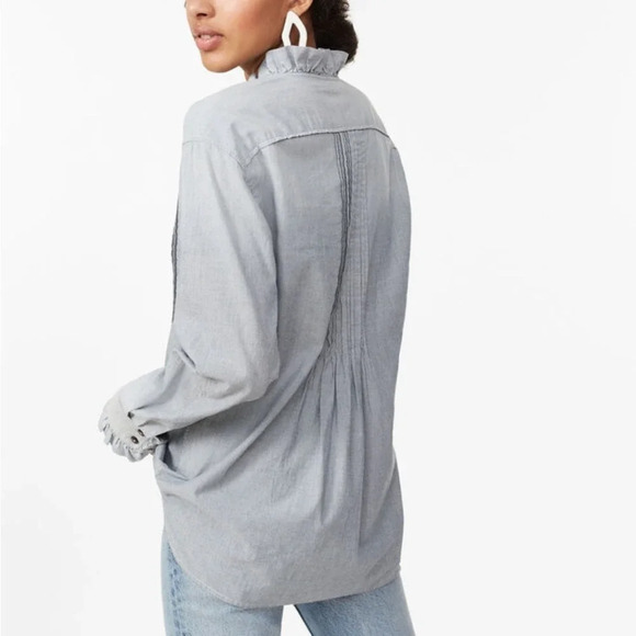 LA VIE Striped Top Ruffle Trim - Picture 3 of 9